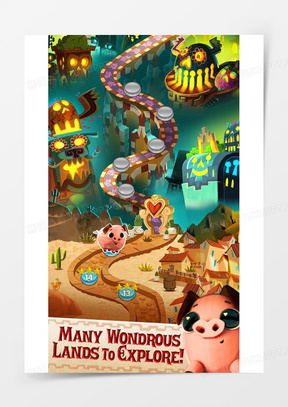 卡通游戏场景图片素材