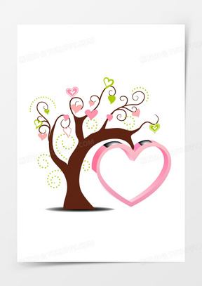 爱心树图片素材
