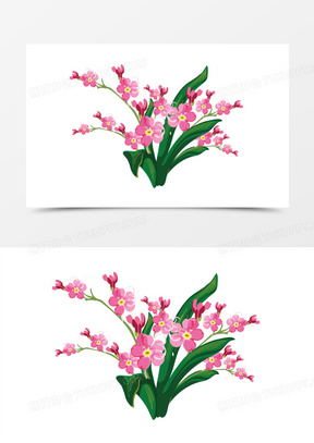 手绘兰花图片素材