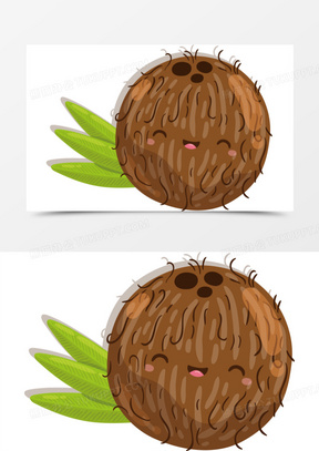 卡通椰子图片素材