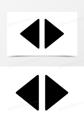 箭头左右填充三角形图标