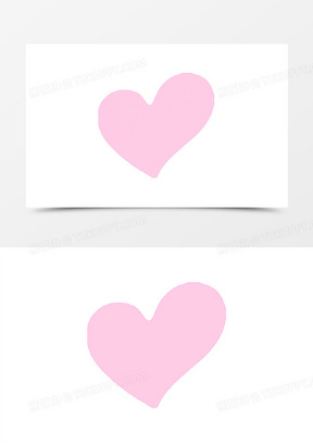 卡通粉色不规则心形