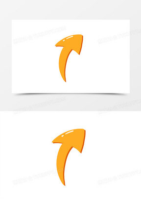 箭头黄色图片素材