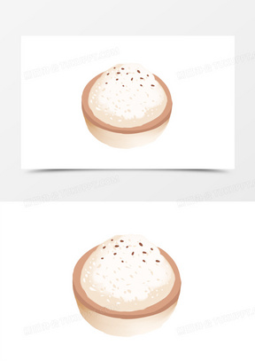 手绘食物白米饭免抠素材