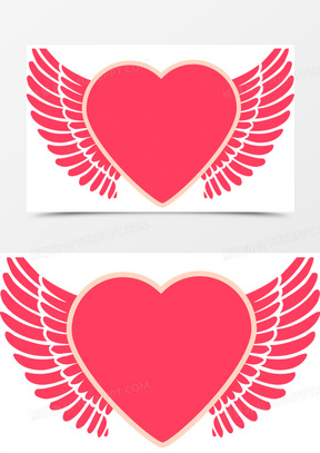 爱心翅膀图片素材
