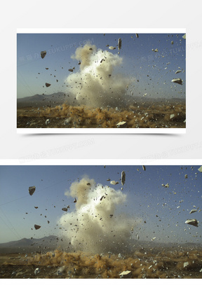 爆炸石块风暴岩石