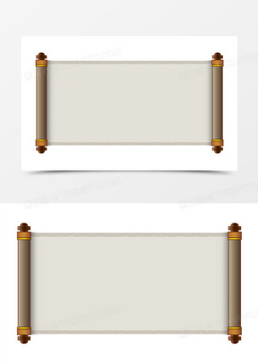 中国风边框画轴古风卷宗画卷边框