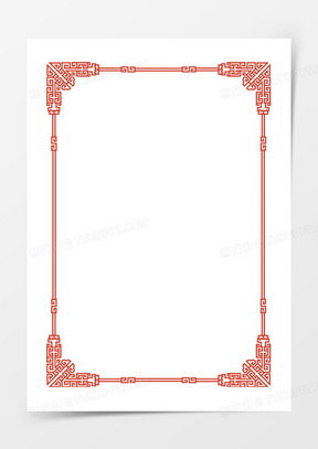 中国风红色边框画框