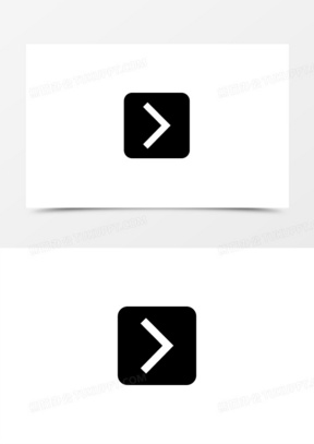 黑色卡通手绘右箭头指示标