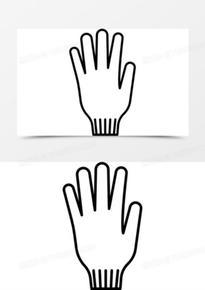 左手的手套图标