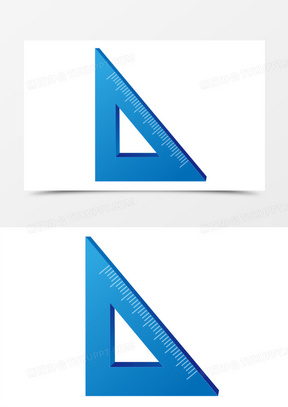 手绘直角三角形免抠元素