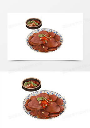 卡通手绘卤牛肉元素