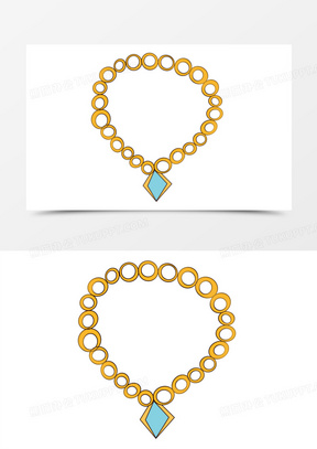 卡通土豪金链子免抠元素