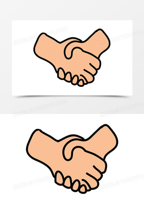 卡通握手素材_卡通握手图片_卡通握手素材图片下载_熊猫办公