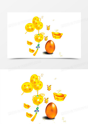 金元宝金钱金铜钱金蛋