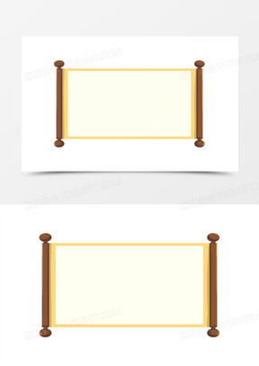 卡通卷轴图片素材