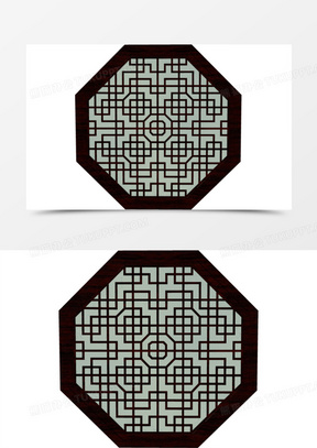 复古多边形屏风窗户