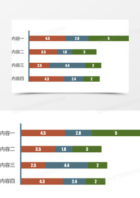 簡約分類扁平條形圖