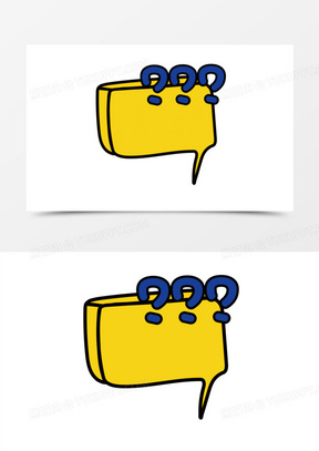 提问边框免抠元素2462矩形几何图边框元素150矢量边框素材圆形问号