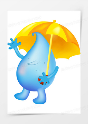 卡通可爱雨滴