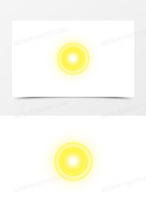 黄色明亮卡通圆形日光