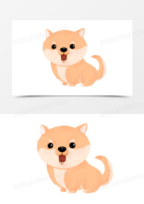 手绘小狗图片素材