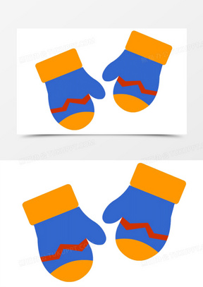 蓝色手套图片素材