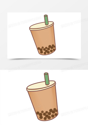 手绘奶茶零食饮料素材