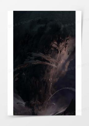 黑色背景悬崖大屏