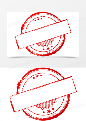 红色中国风印章标签图标