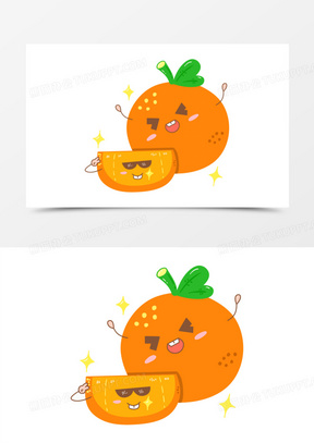 卡通橘子图片素材