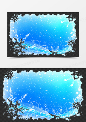 冰雪边框图片素材