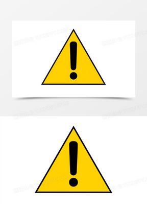 手绘矢量公路警示牌图标元素