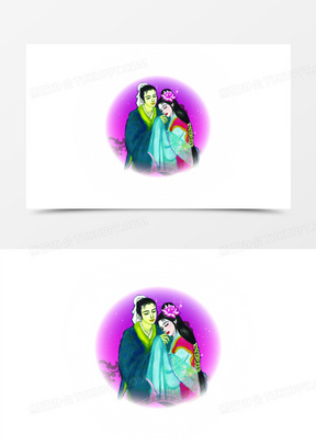 紫色古风图片素材