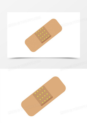 卡通手绘医疗用品创口贴元素