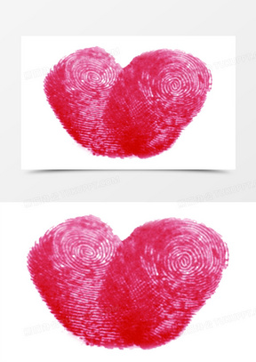 红色指印结婚请柬