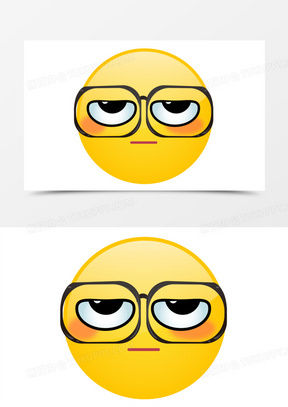 卡通手绘翻白眼冷漠emoji表情