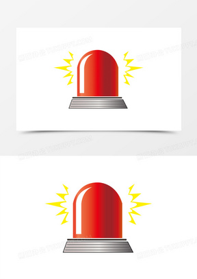 卡通手绘发声的报警器矢量元素