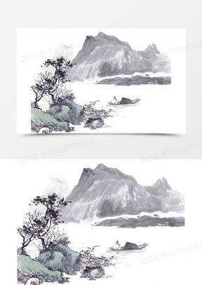 山水画素材图片高清无水印