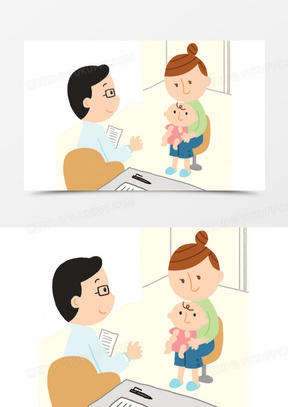 婴儿身体检查170中西结合70卡通医疗男医生1546护士190卡通医生素材80