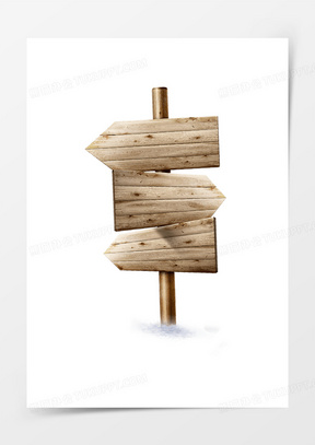 木板指示牌图片素材