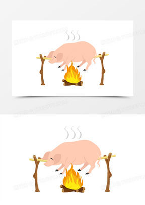 烤乳猪简笔画图片