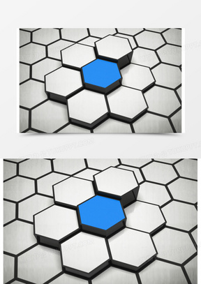 六角立体图形图片