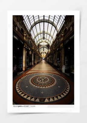 欧式室内商店街道