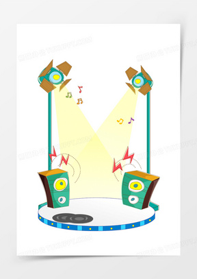 卡通舞台免抠素材