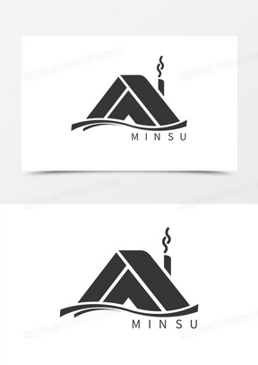 民宿图标logo矢量元素