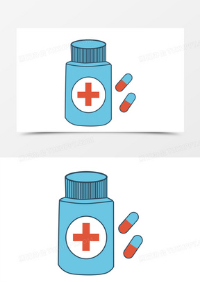 卡通药丸图片素材