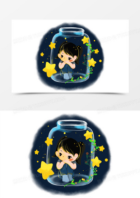 玻璃瓶图片卡通可爱