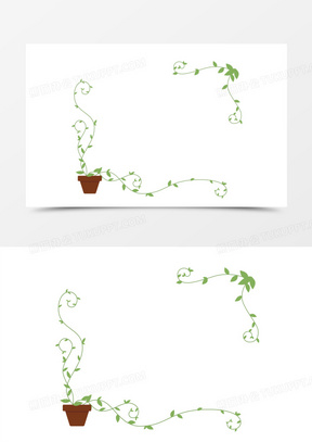 植物角标签边框图片图片