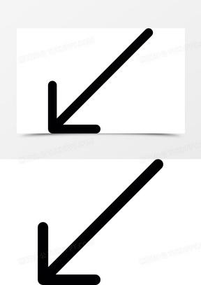 薄的左下箭头图标